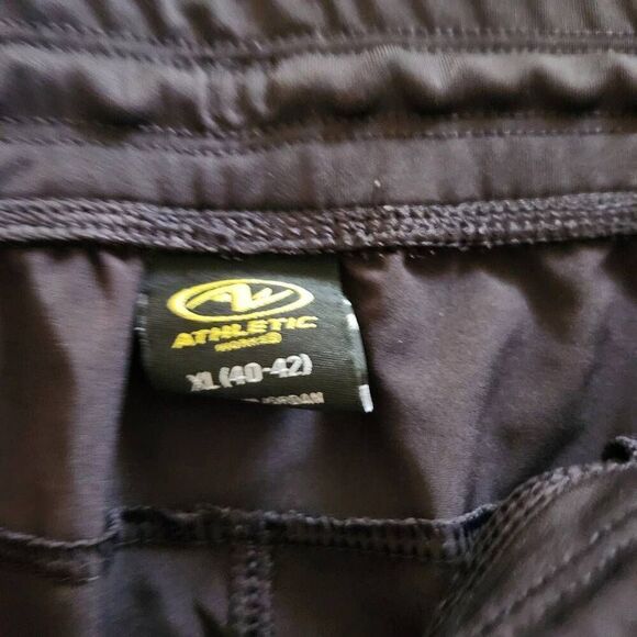 Athletic works black gym shorts pull on sporty casual men's plus size Xl 40-42 - Picture 3 of 5